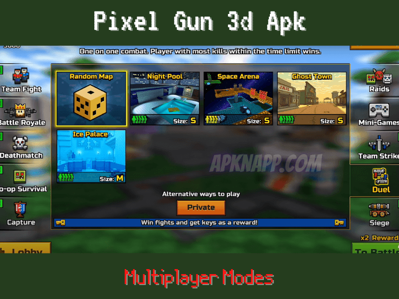 Game modes in pixel gun