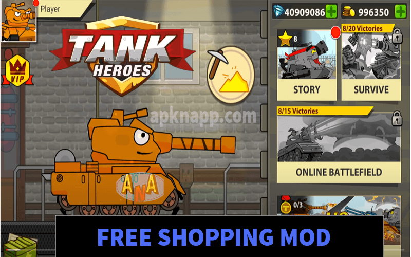 tank heroes mod apk free shopping