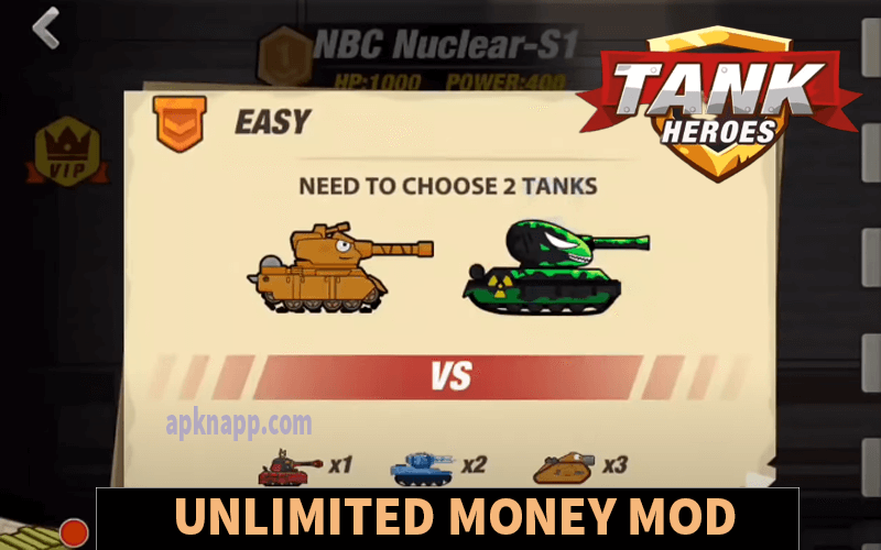 Free Download tank heroes mod apk unlimited money and gold