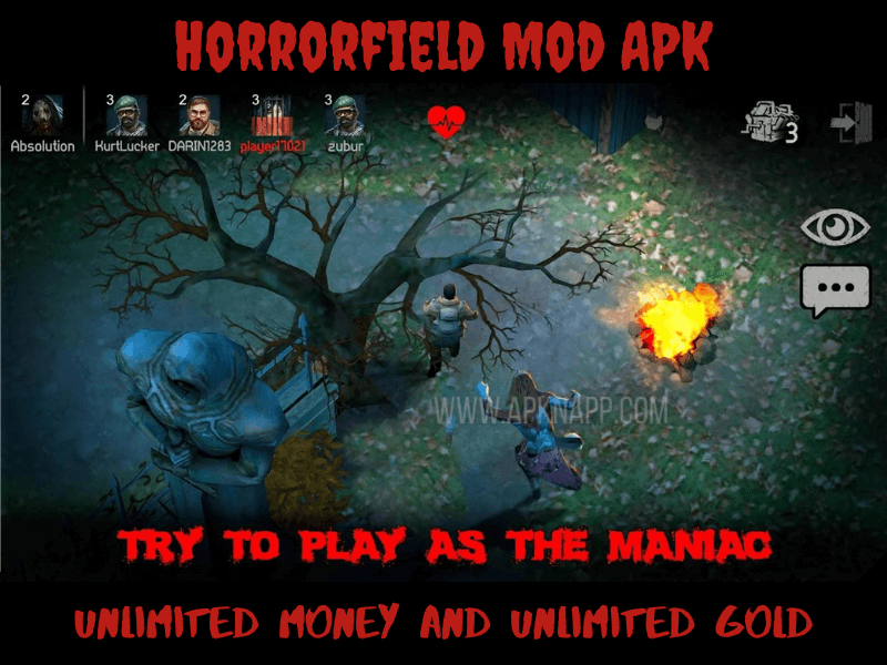 horrorfield mod apk unlock all characters 2022