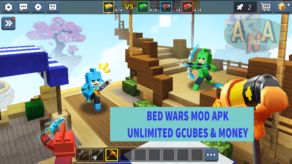 Bed Wars Mod APK 2023- Get Unlimited Money / Gcubes and Keys 5